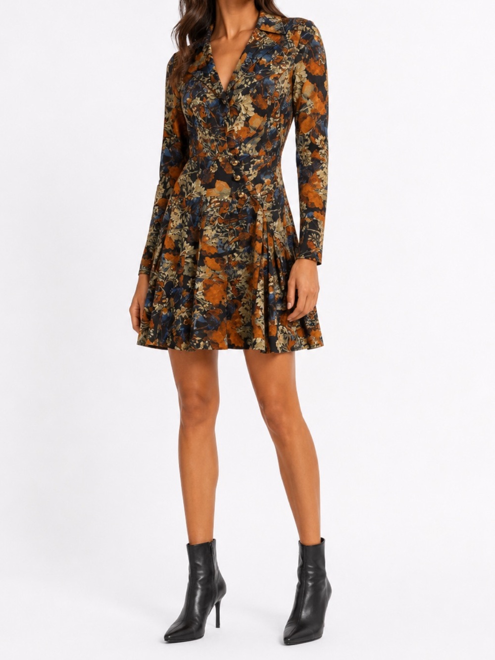 NWT - Derek Lam 10 Crosby - Laney Long Sleeve Mini Shirt Dress - Size 4
